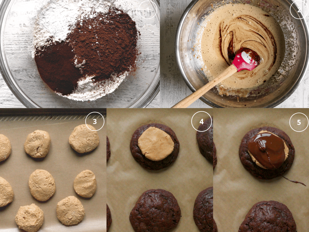 step by step photos for buckeye cookies.