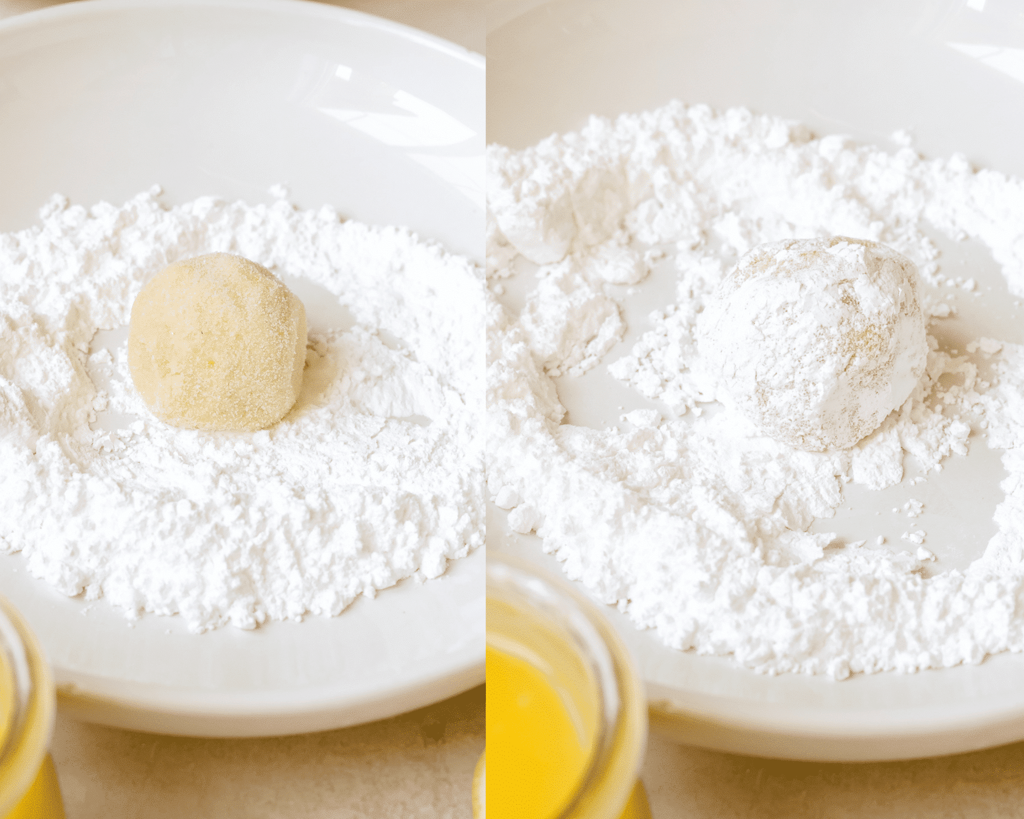 cookie dough balls rolled in sugar.