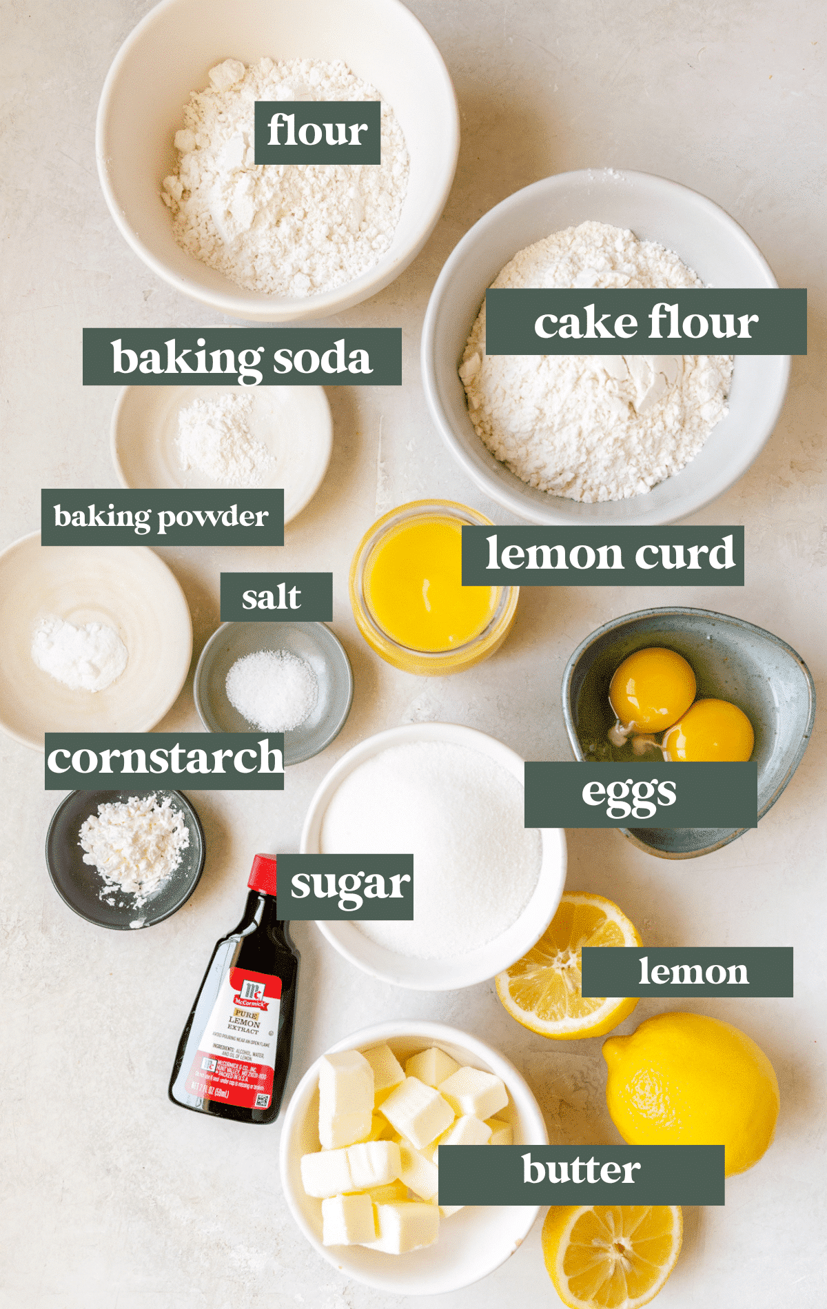 ingredients needed to make cookies.