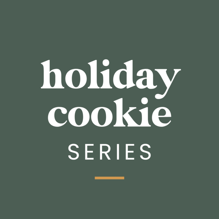 text reading holiday cookie series