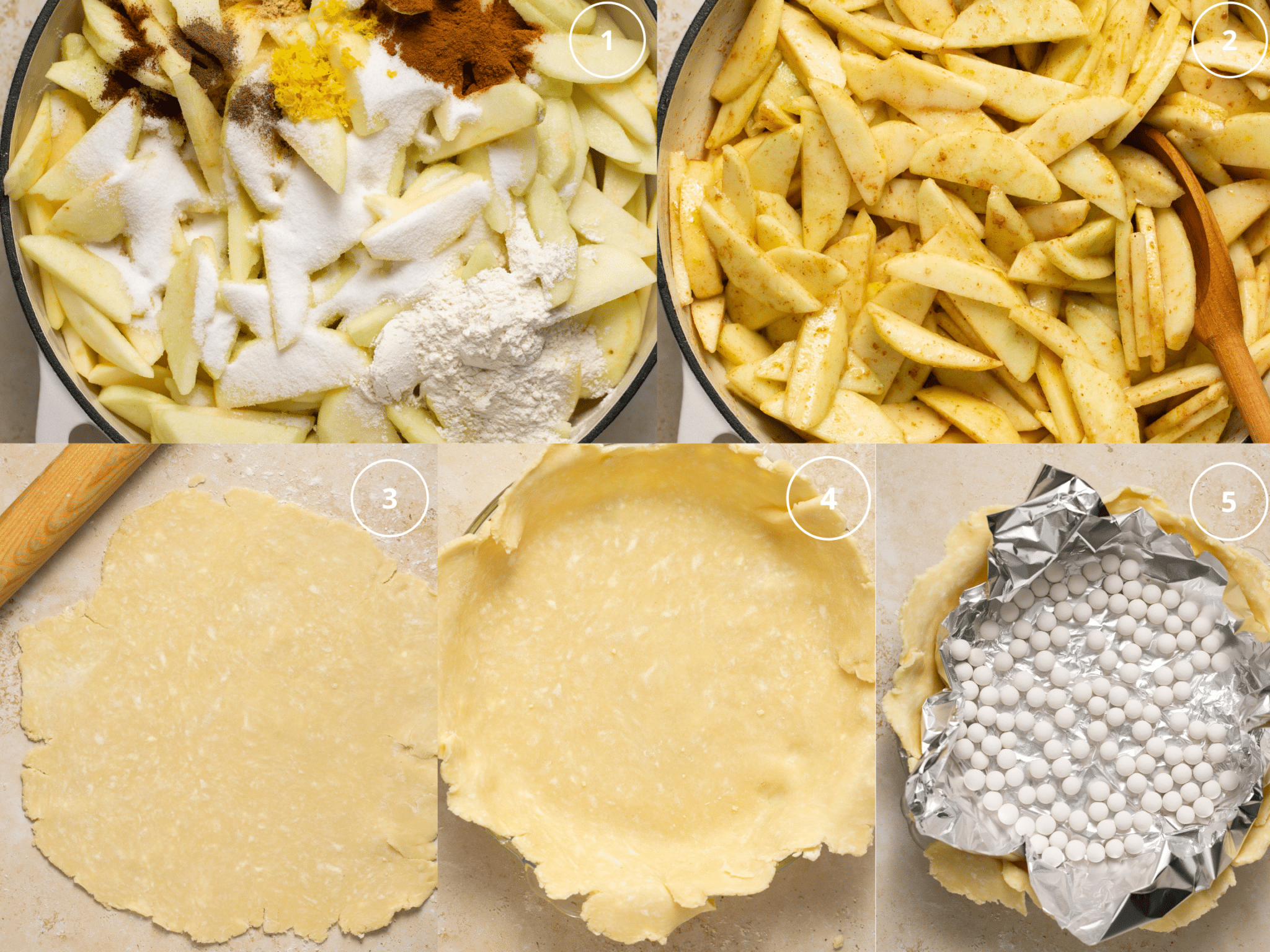 step by step photos blind baking pie crust