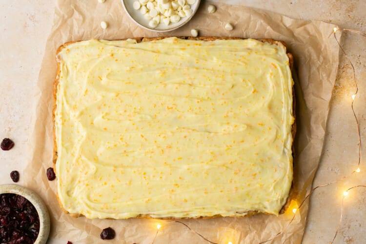 baked bars with frosting