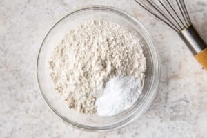 dry ingredients in a clear bowl