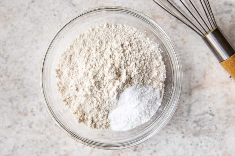 dry ingredients in a clear bowl