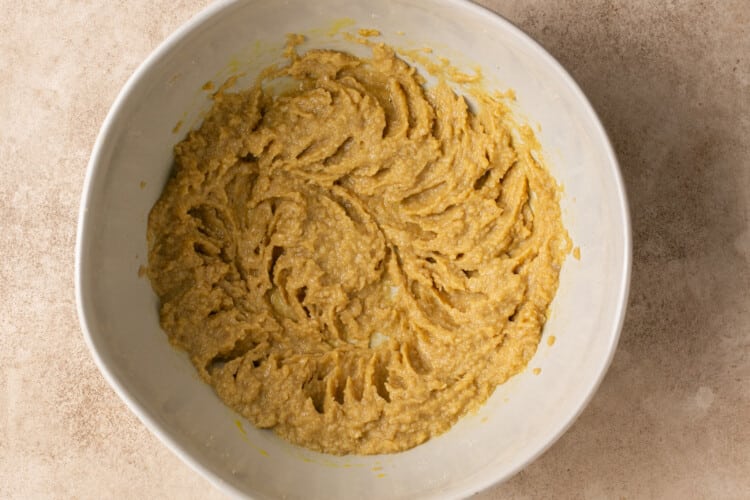 pecan pie cookie dough in a bowl
