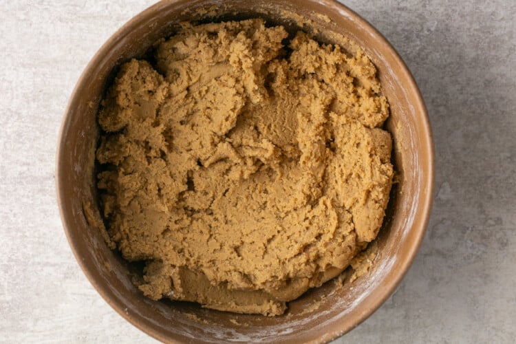 tiramisu cookie dough uncooked in a bowl