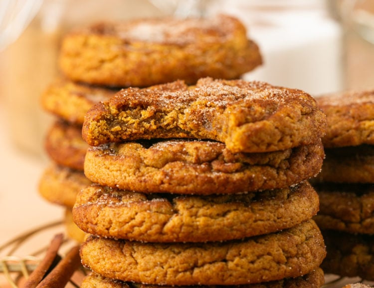stacked gingerbread snickerdoodle cookies