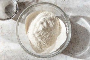 dry ingredients for snickerdoodle cookies