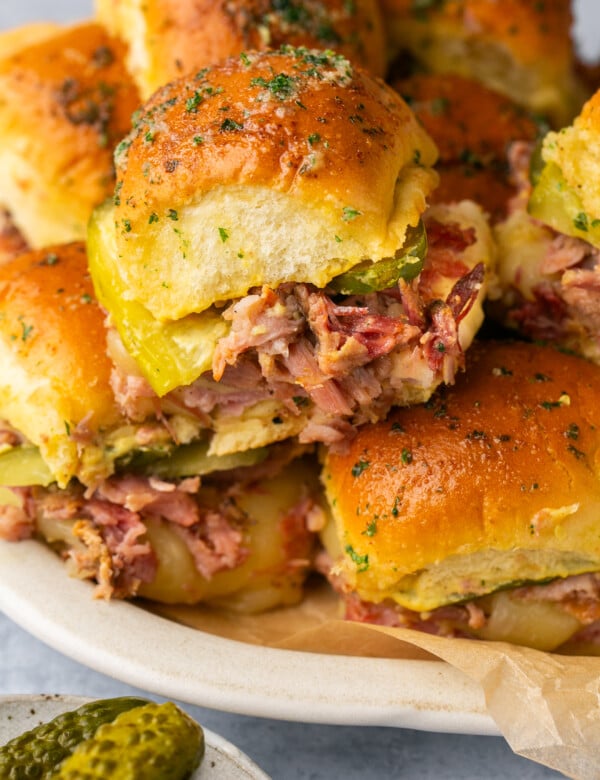 an up close image of a cuban slider.