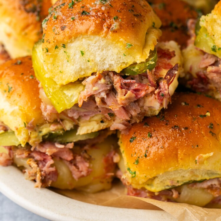 an up close image of a cuban slider.