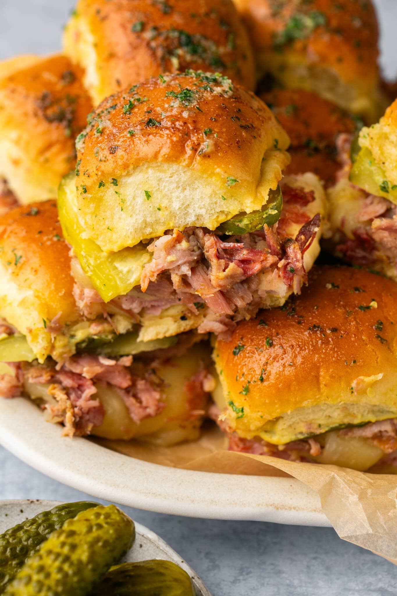 an up close image of a cuban slider.