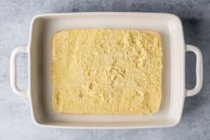 rolls in a white baking dish.