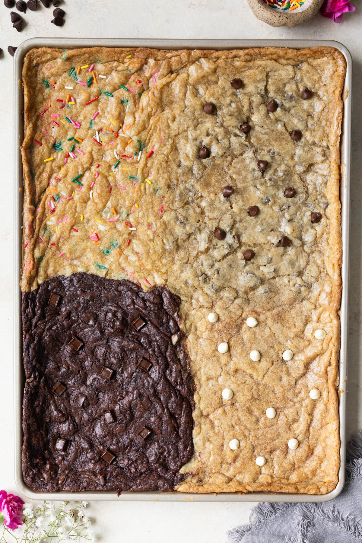 cookies on a sheet pan.