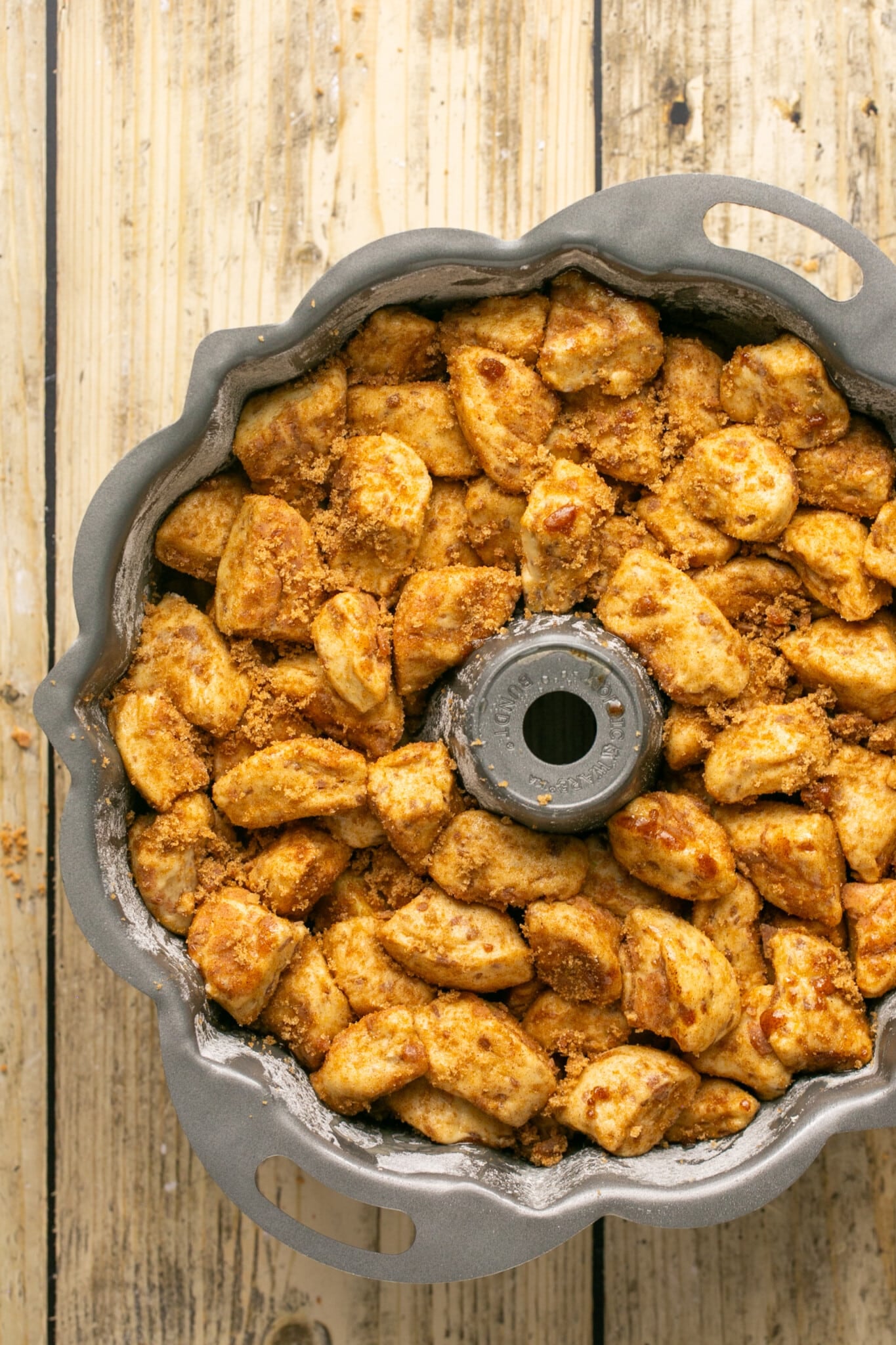 monkey bread n a bundt pan. 