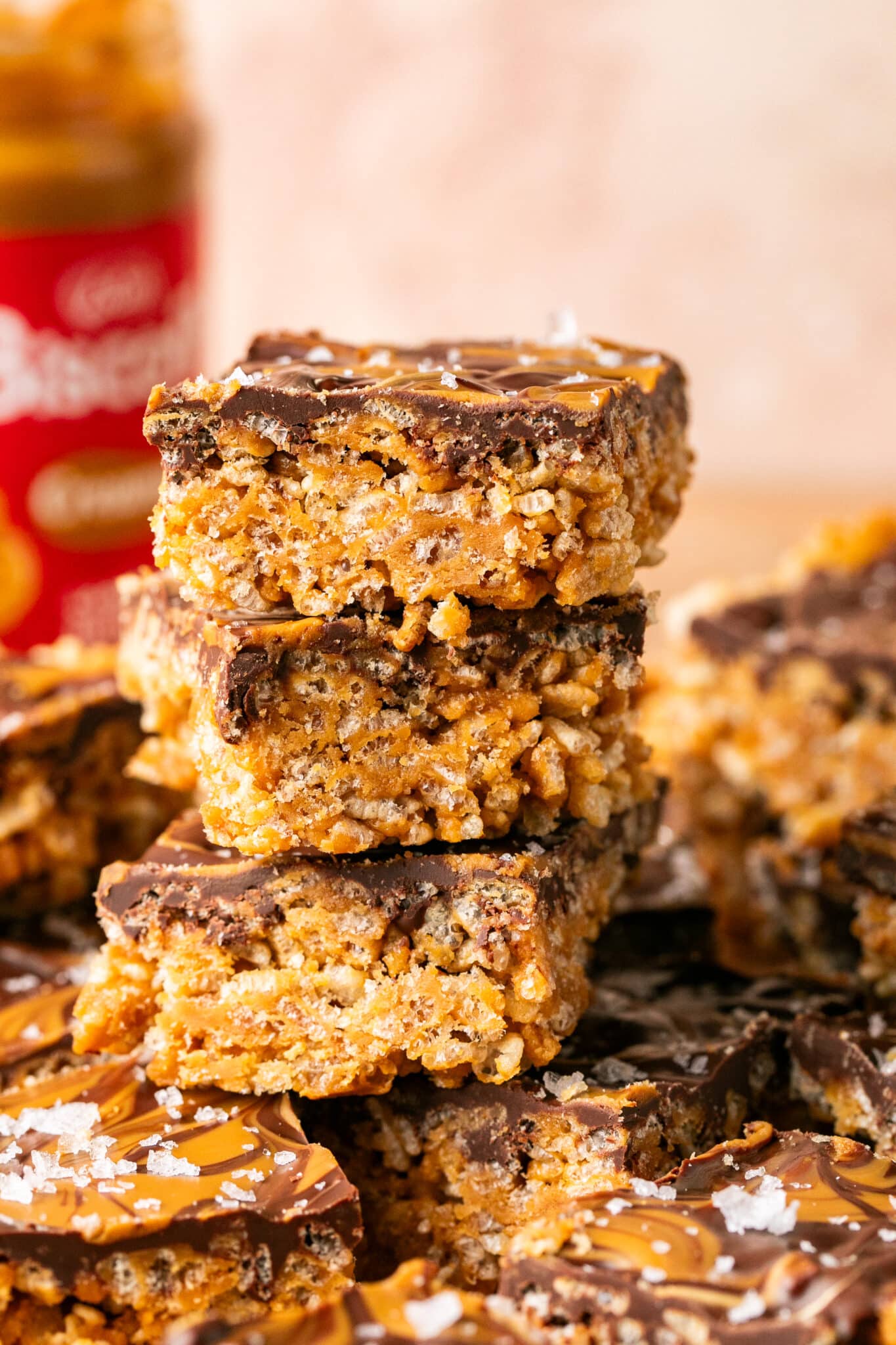 stacked sctocheroos on top of one another. 